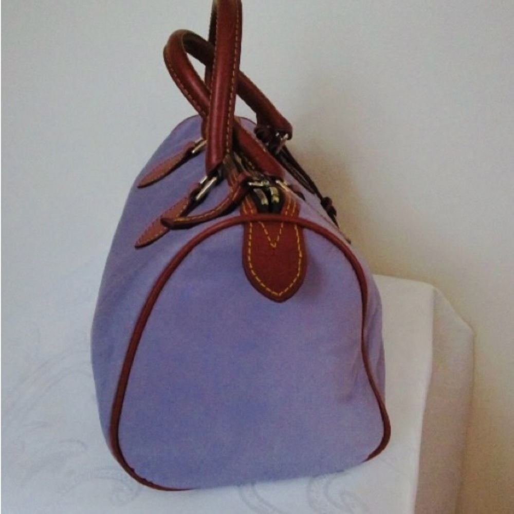 Dooney & Bourke Purple and Brown Clutch